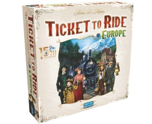 Ticket to Ride Európa 15. jubileumi kiadás Társasjáték (Angol nyelvű, magyar szabállyal)